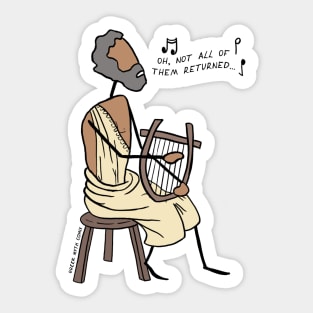 Greek Myth Comix - Demodocus the Bard Sticker